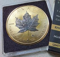 1 OZ Silber Maple Leaf 2021 / Gold-Edition Auflage: 1000Stk