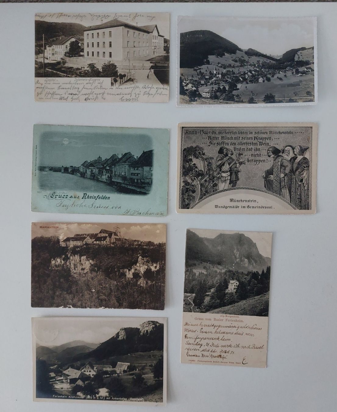 Cartoline postali: 7 AK Ansichtskarte Basel Land Carte postale – Usato da Schenkon venduto da Uhu007
