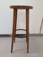 8 Barhocker aus Holz mit Metall-Fussring Gastro/Bar /Küche