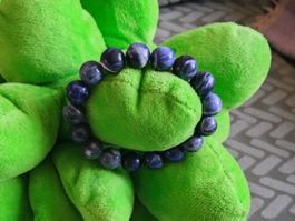 Sodalith Armband 1A, elastisch, Durchm.12mm, Länge: 19 cm