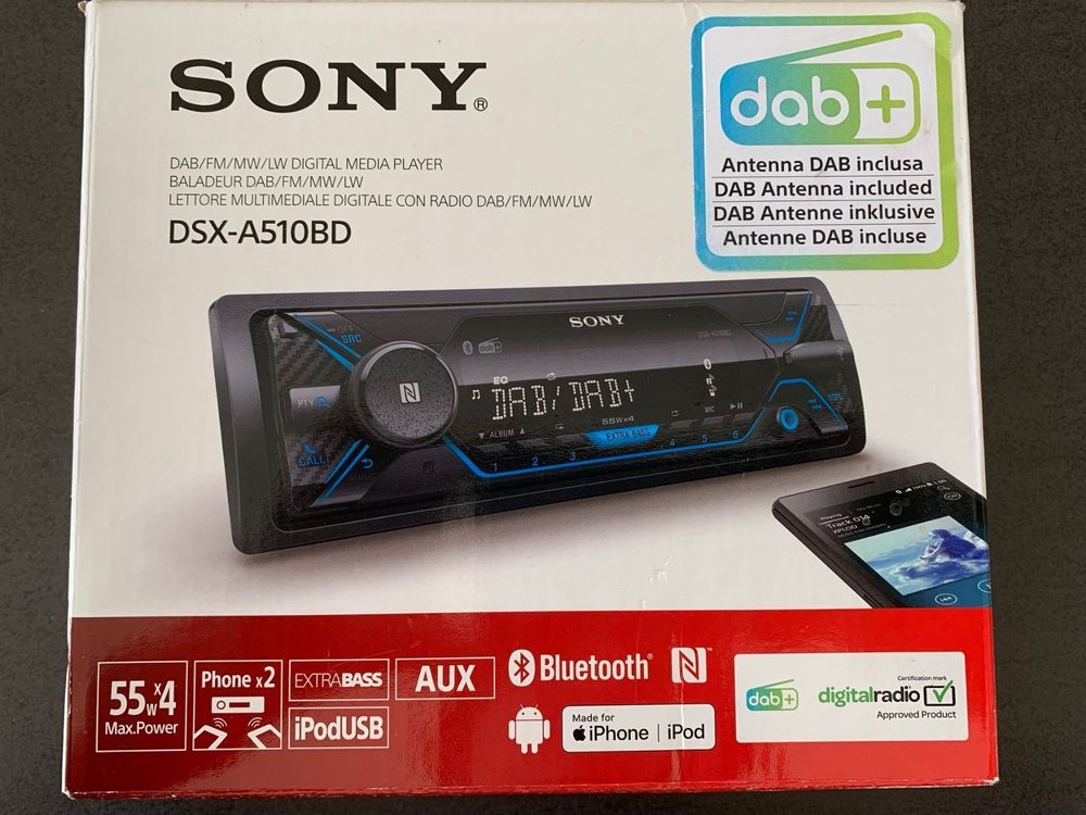 Autoradio Sony, Bluetooth et DAB