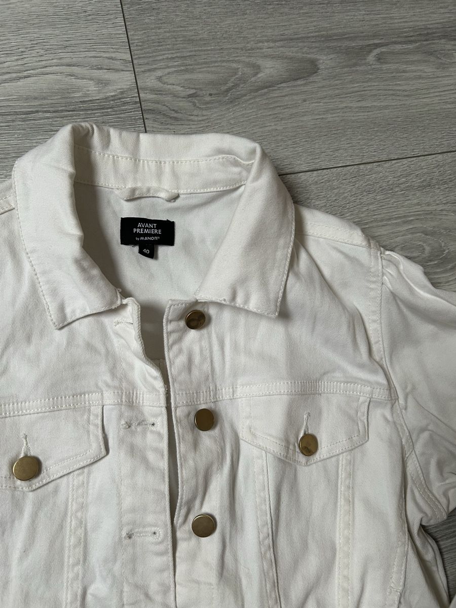 Avant Premiere Giacche: Veste en jean blanche – Usato da Genève venduto da and_k79x 2