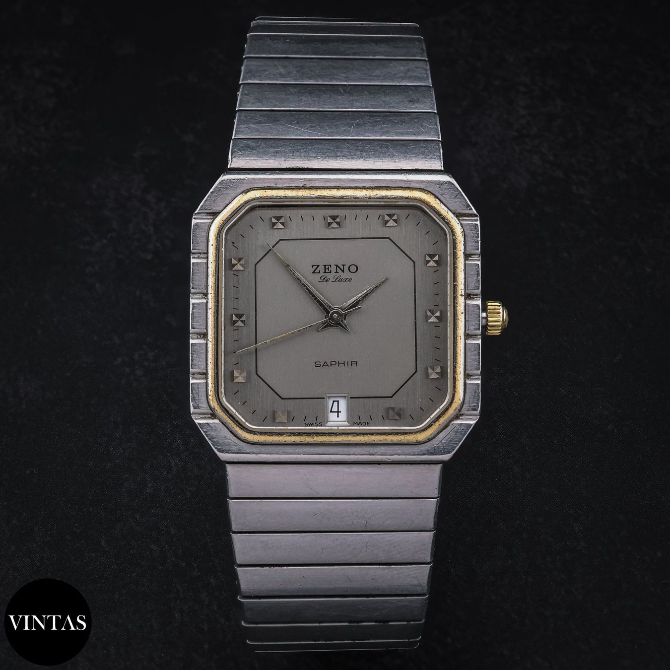 Zeno Orologi: Vintage Zeno De Luxe Saphir Caree – Usato da Zürich venduto da Vintas
