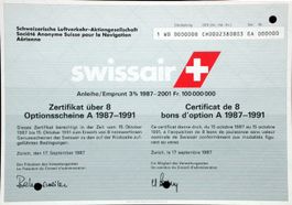Swissair Schweiz. Luftverkehr-AG, Zürich - 1987