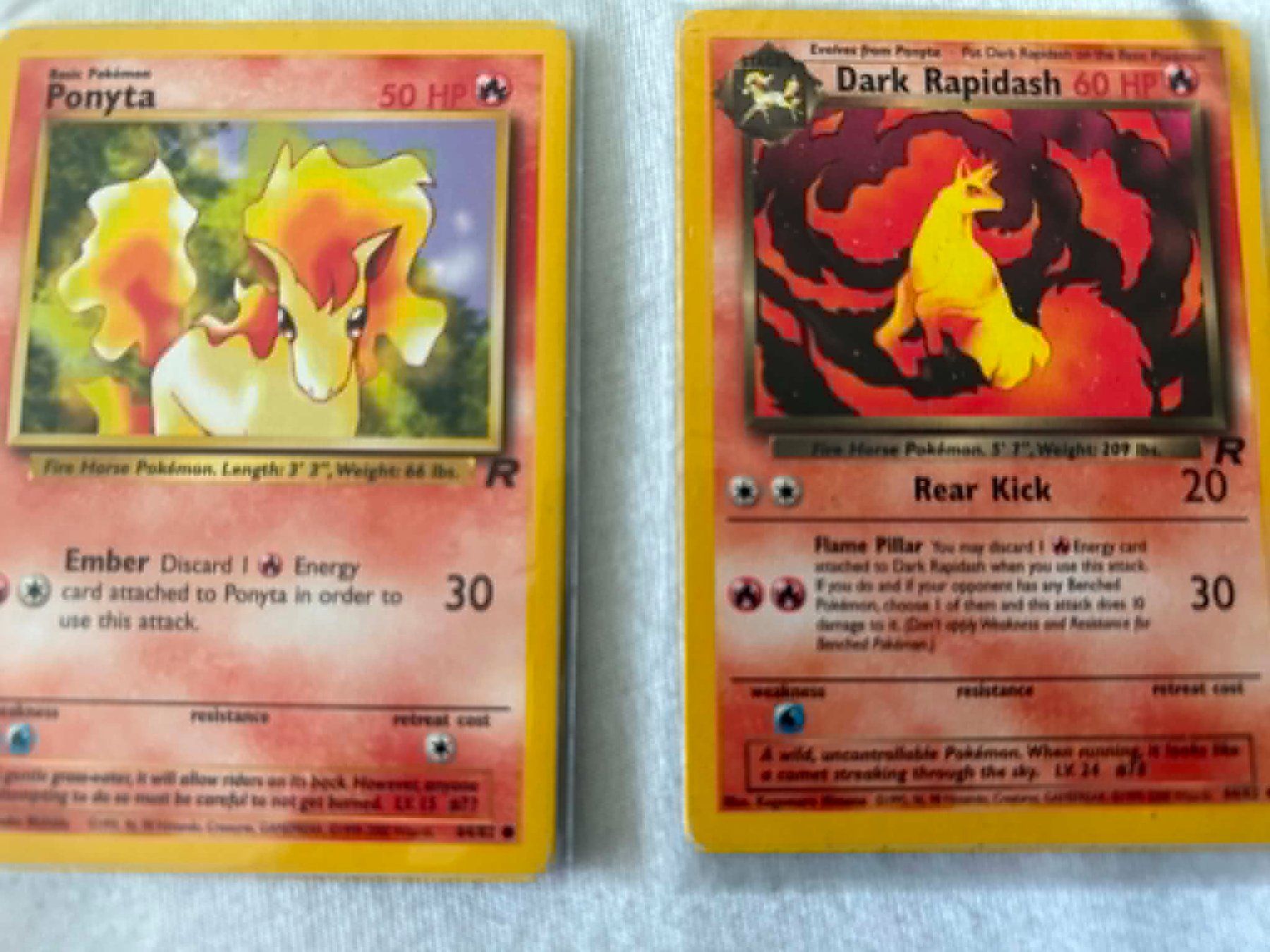 Pokémon Carte collezionabili: Pokémon Dark Rapidash & Ponyta Team Rocket – Usato da Bern venduto da Flo_Brunner