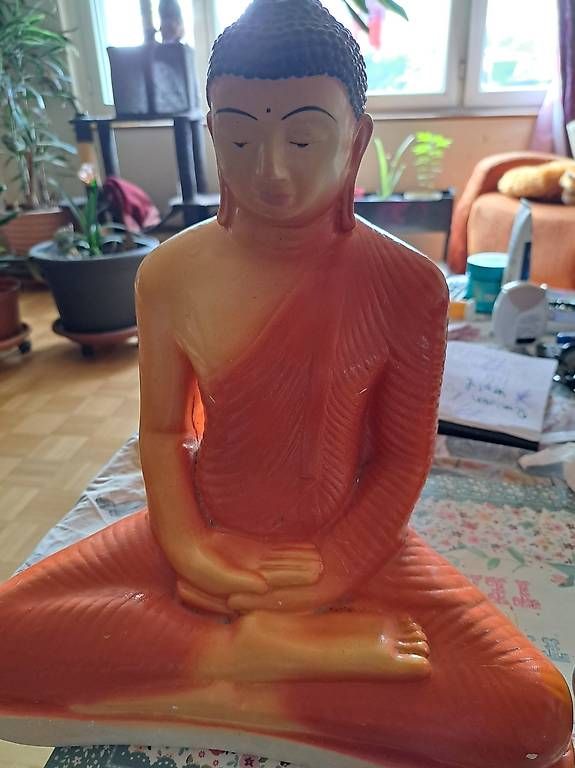 Sculture & Statue: Bouddah orange – Usato da La Chaux-de-Fonds venduto da atipik
