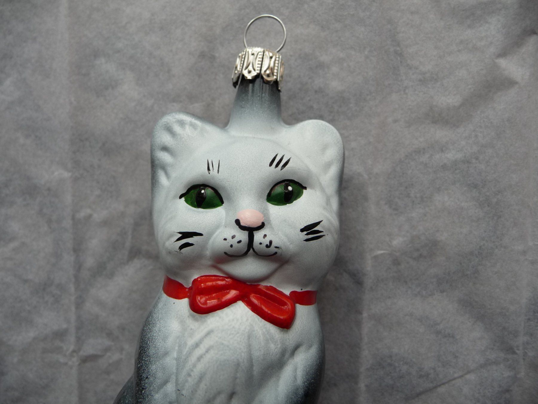 Tutte le decorazioni: Katze Christbaumschmuck, aus Lauscha – Nuovo e nell'imballaggio originale da Alpnach Dorf venduto da marvo 2