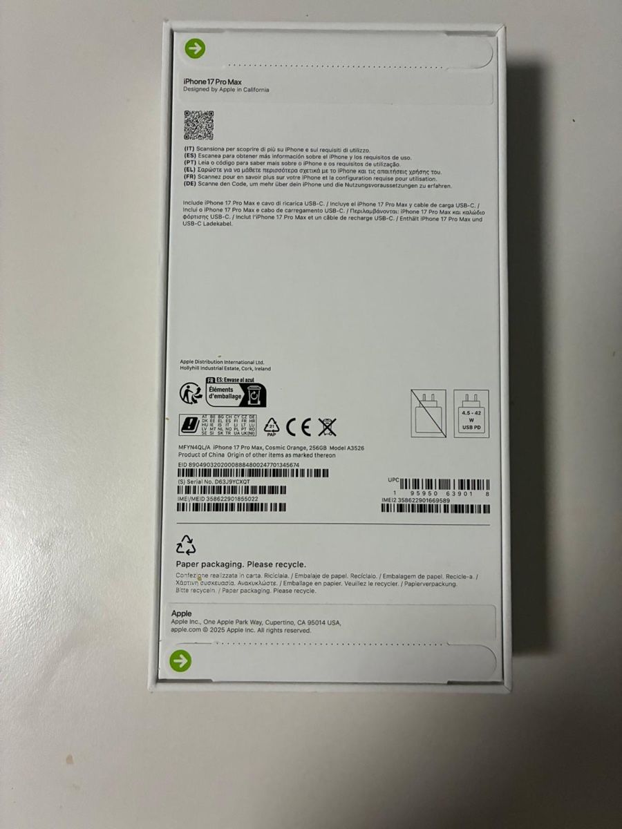 Apple Portables: Apple iPhone 17 Pro Max 256 GB Cosmic Orange – Neuf avec emballage d'origine à Reiden par SellifyCH 1