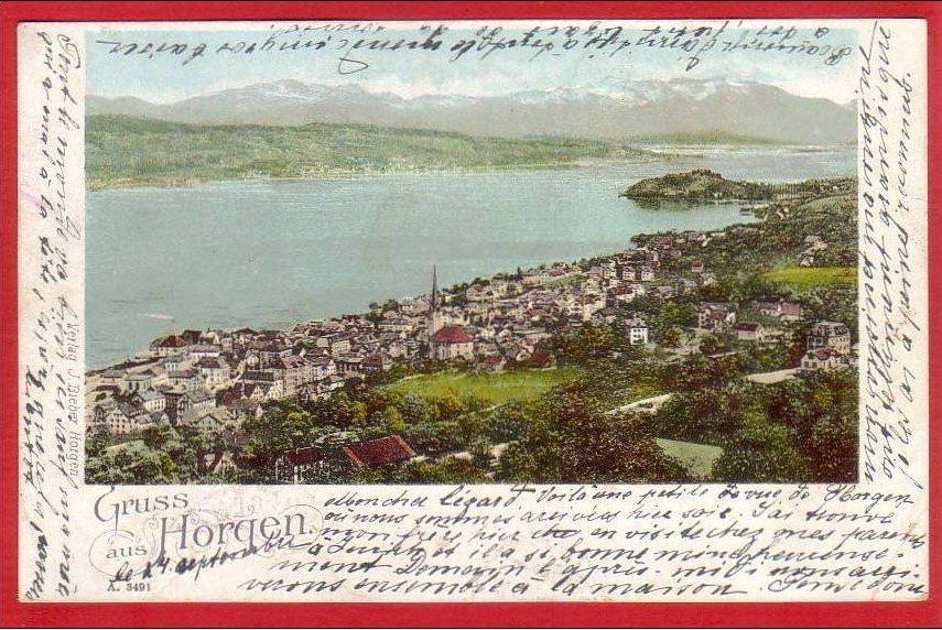 Cartoline postali: HORGEN 1900 – Usato da Grüningen venduto da Kartenlaube