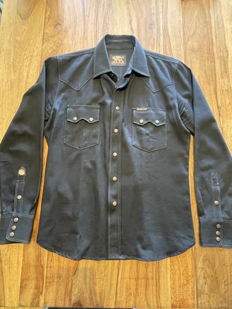 Chemise Indigofera full black type Alamo size S 