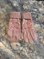 Strickhandschuhe rosa gemustert
