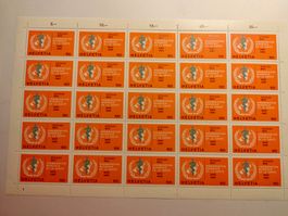 25 Fr. Schweizer Briefmarke Helvetia, WHO/OMS, Top Zustand!