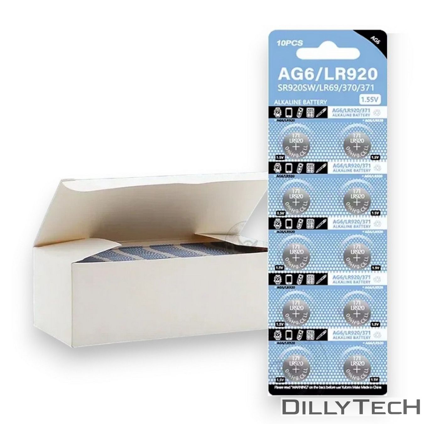 Caricatori & Batterie: DTecH AG6, 371, SR920SW Knopfzellenbatterie - 30 Stk. – Nuovo e nell'imballaggio originale da Meilen venduto da DillyTecH 3