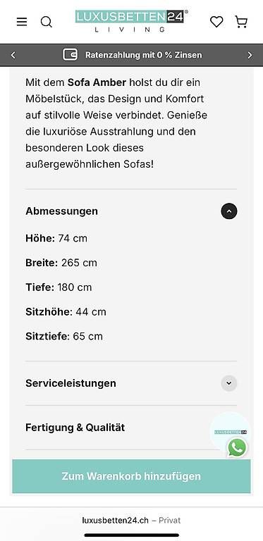 Divani: Wolken Designer Sofa Samt weiss/creme – Usato da Wahlen b. Laufen venduto da luunis 4