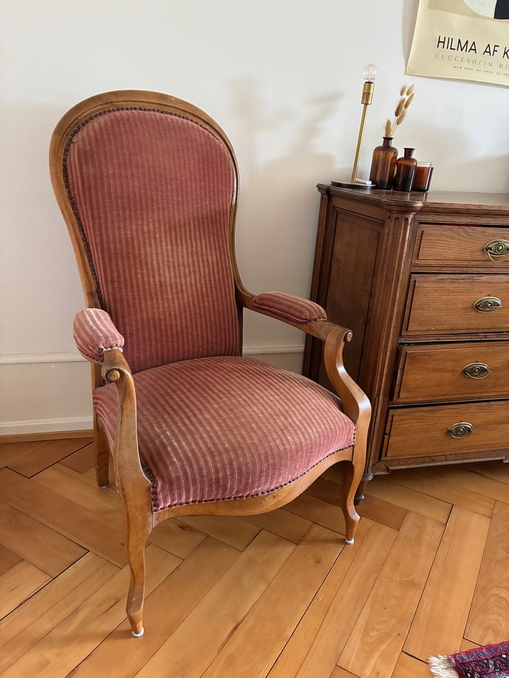 Sessel: Sessel mit Samtstoff – Gebraucht aus Basel von str_5npz
