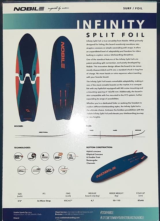 Surfboards & Schwimmbrette: Nobile split infinity foil – Neu und originalverpackt aus Plan-les-Ouates von Flo101 1