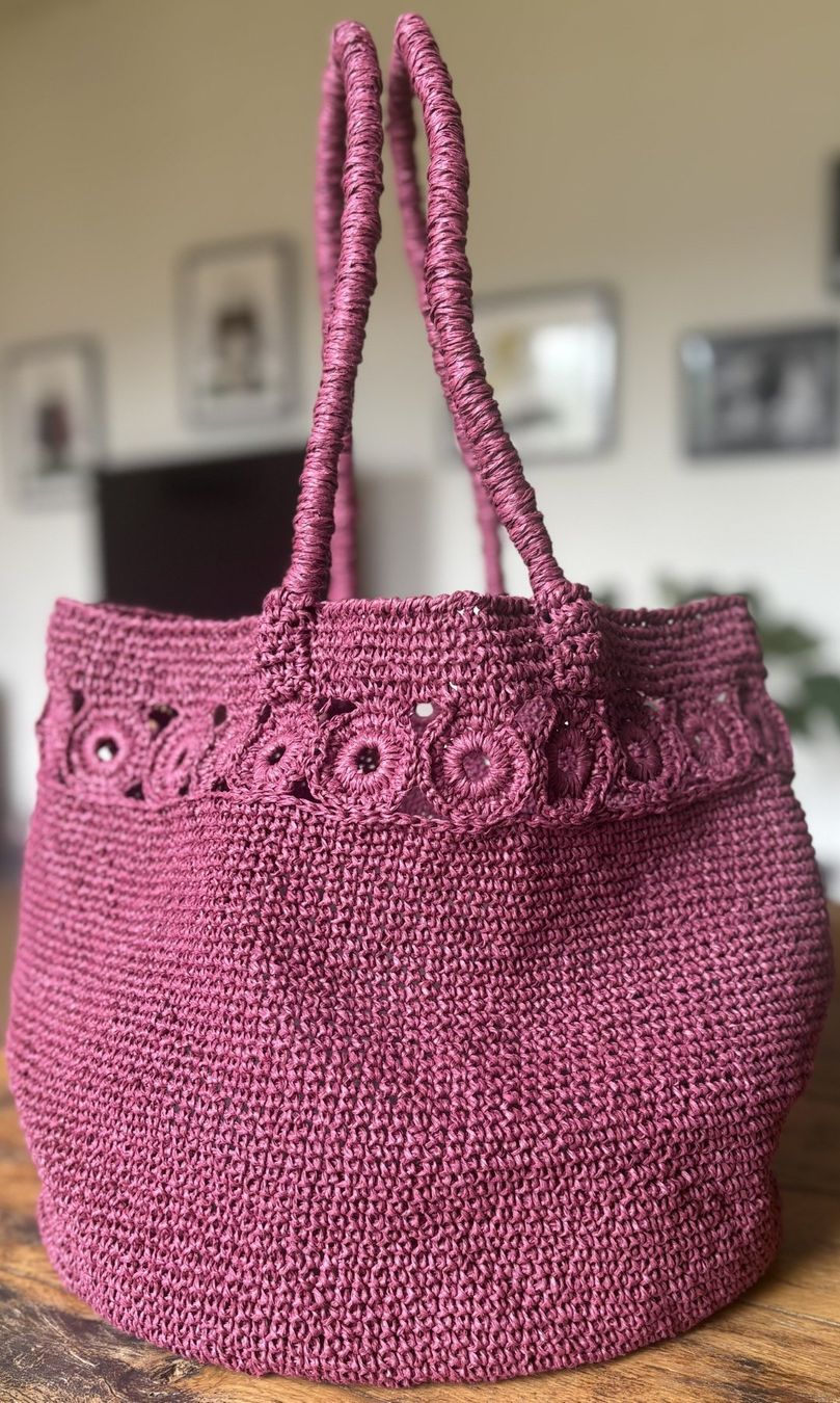 Borse da donna: RAFIA-BAG EN CROCHET HANDMADE! PIÈCE UNIQUE – Nuovo e nell'imballaggio originale da Locarno venduto da NicoNion 3