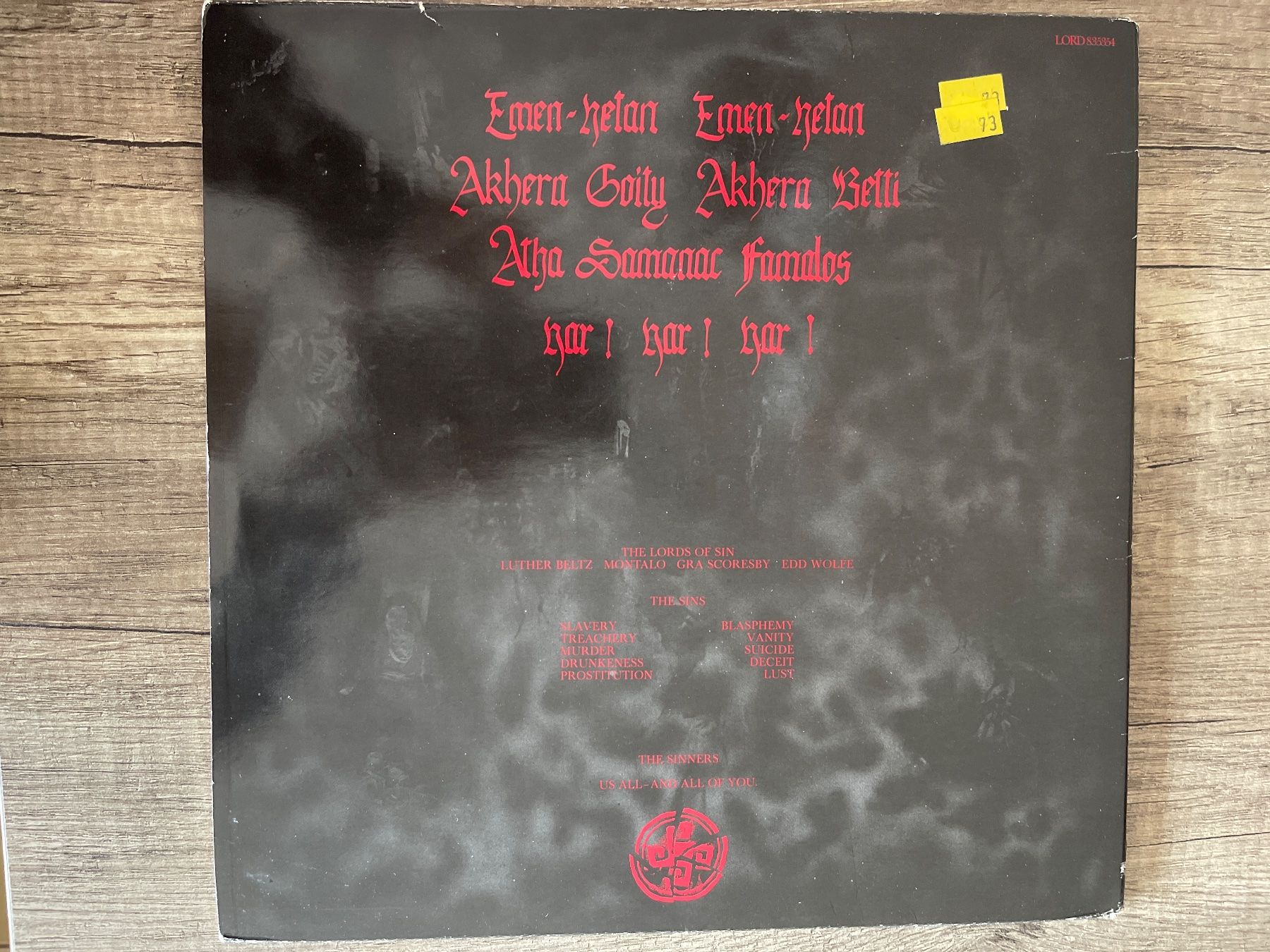 Schallplatten: S106/Witchfynde - Lords of Sin – Gebraucht aus Frutigen von Philippe_jsp 1