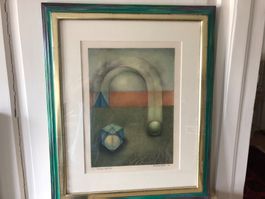 Ana Godel (1935) Original Mischtechnik 52.5x43.5 mit Rahmung