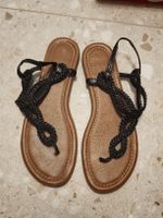 Sandalen schwarz geflochten Grösse 41 guter Zustand