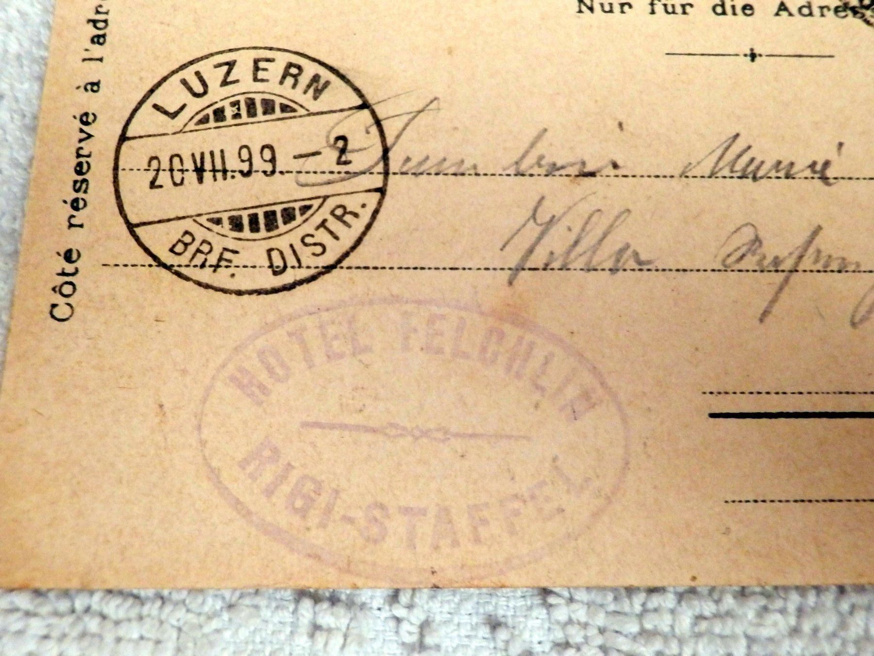Ansichtskarten: Fotolitho, Gruss vom Rigi, Passepartout – Gebraucht aus Ueberstorf von dinbau 3