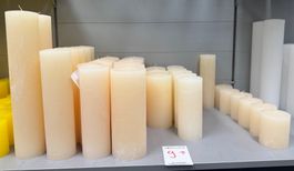 009 Posten Raureif Kerzen off white aus Liquidation