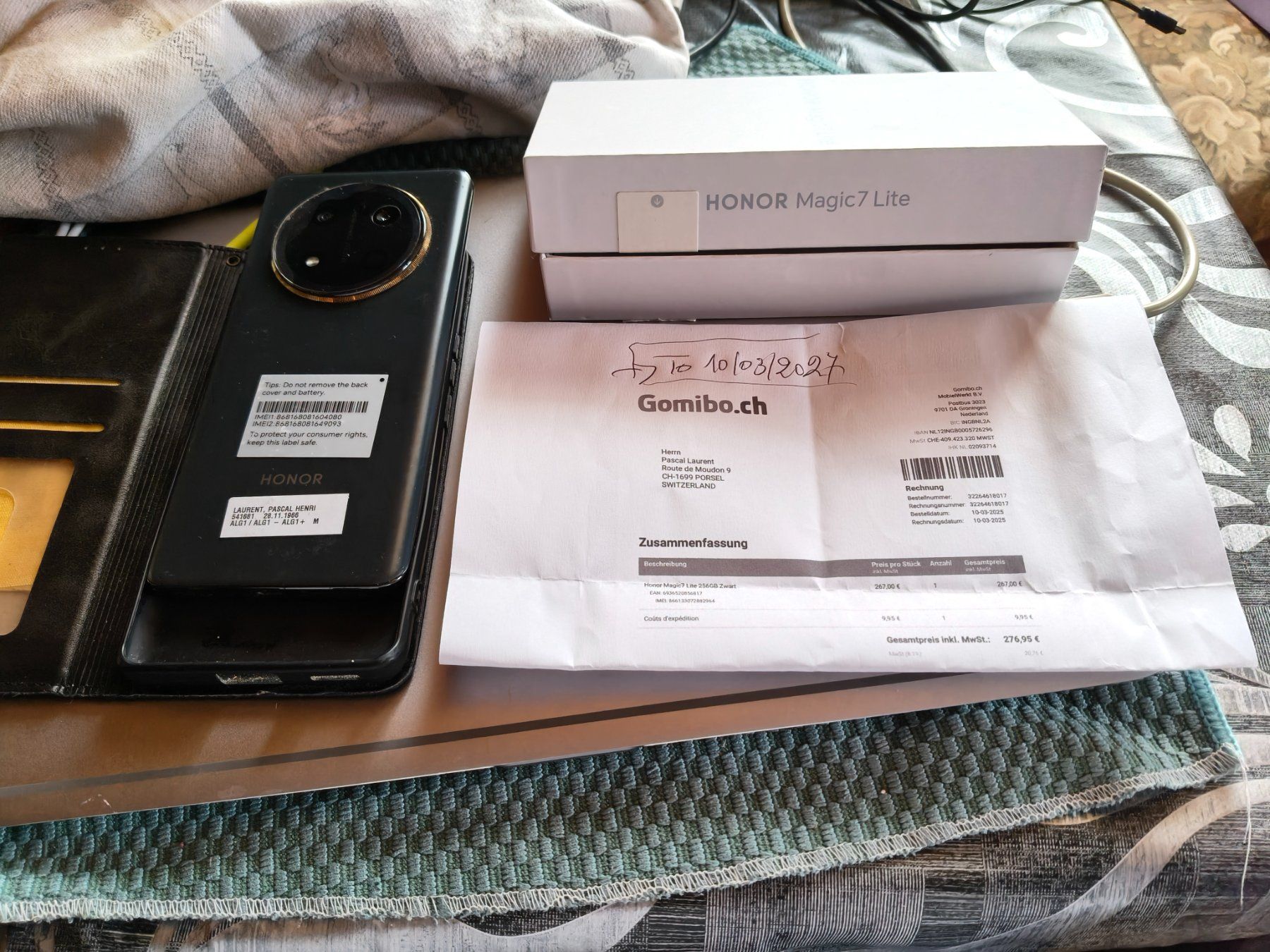 Honor Portables: Smartphone Honor Magic7 Lite 5G  gris – D'occasion à Porsel par Tip-top-vente 1