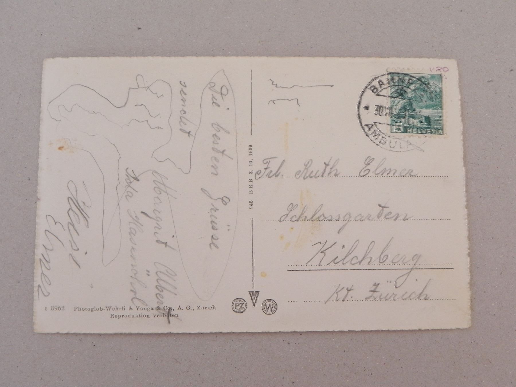 Cartoline postali: Ansichtskarte Linthal Glarus GL 1946 – Usato da Siebnen venduto da krimsie 1