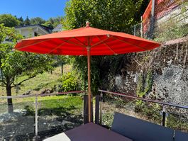 Glatz PIAZZINO Sonnenschirm ca. 3 m – Holz – Orange