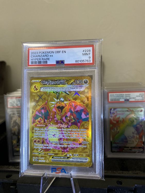 Carte Pokémon Charizard 212/172 - Notée PSA 9 (Mint) - Jeu De Cartes à Collectionner (JCC)