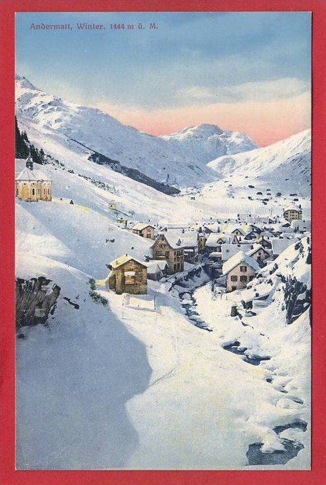 Cartoline postali: ANDERMATT IM WINTER – Usato da Grüningen venduto da Kartenlaube