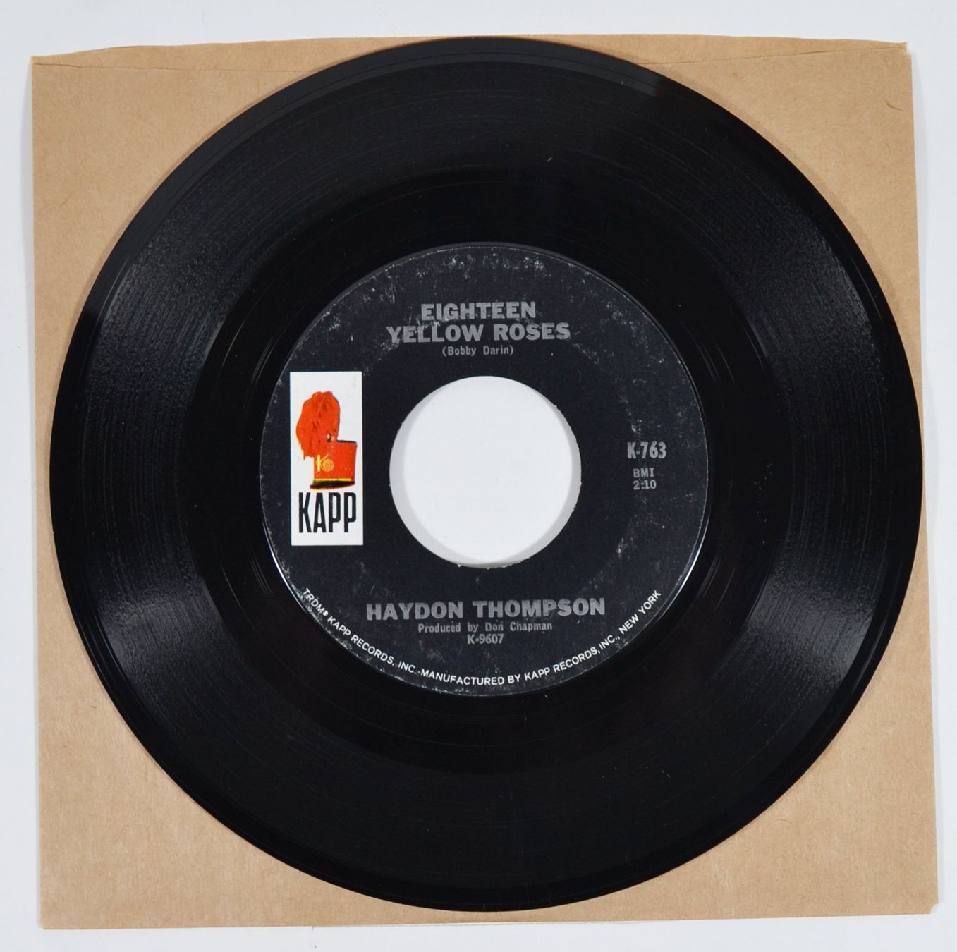 Dischi in vinile: Single: HAYDON THOMPSON - Eighteen Yellow Roses – Nuovo (secondo la descrizione) da Frenkendorf venduto da Yard-Sale-2000 1