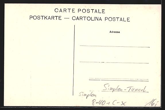 Cartoline postali: Simplon, Pumpenanlage im Gegengefälle b – Usato da Berlin venduto da bartko-reher 1