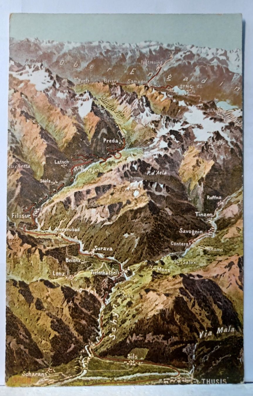 Cartoline postali: Antike Postkarte Schweizer Alpen 1909 – Usato da Aarau Rohr venduto da mgvw