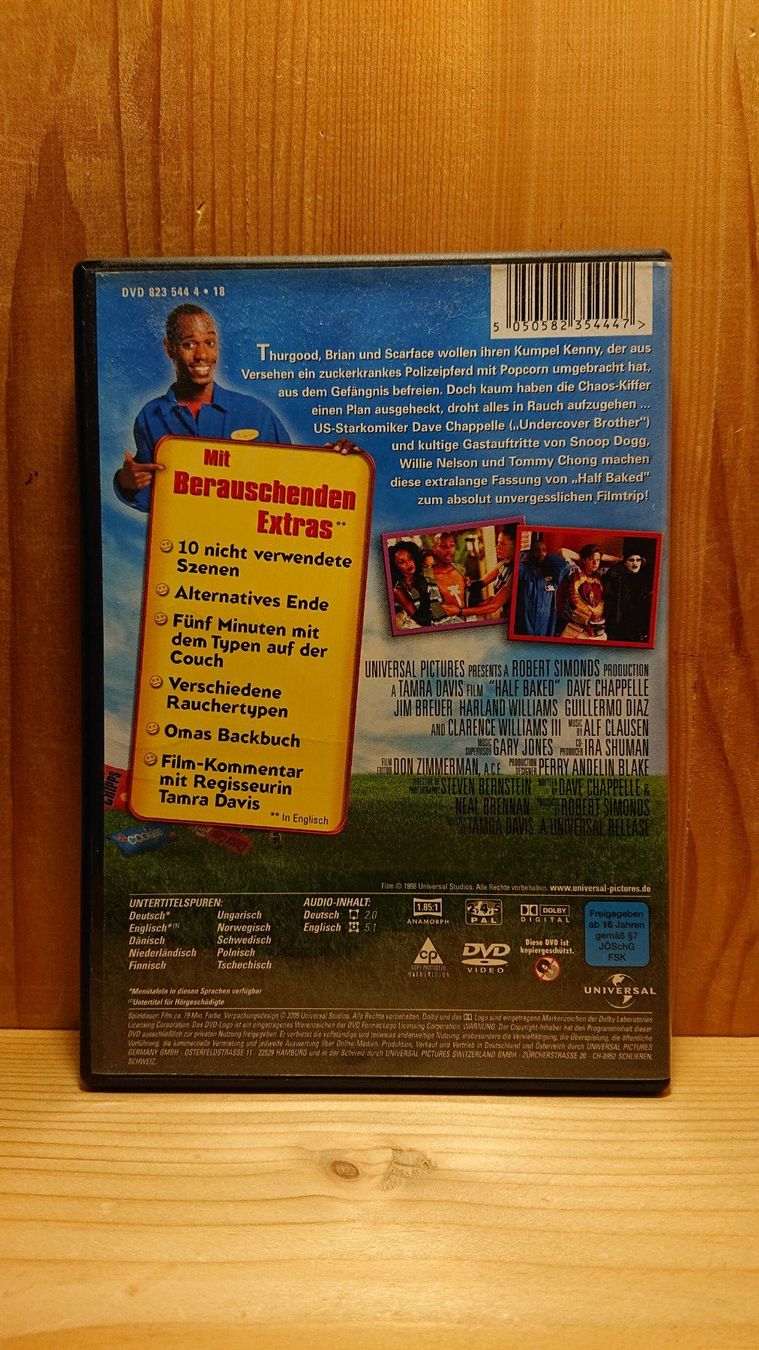 Tutti i DVDs: HALF BAKED DVD mit Dave Chappelle – Usato da Wilderswil venduto da Exebub 1