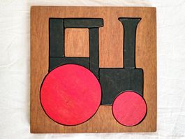 Puzzle aus Holz Lokomotive 9 Teile Hand made