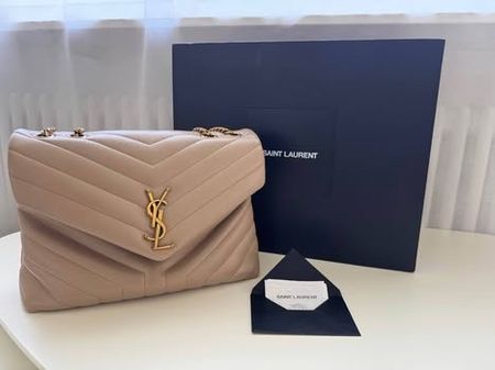 YSL Loulou Medium Beige