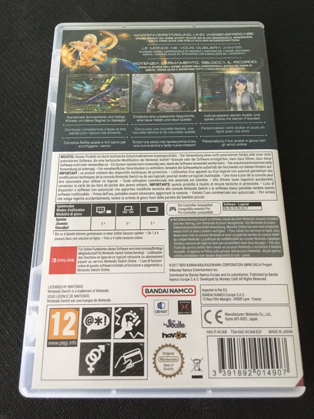 Nintendo Spiele: Sword Art Online für Nintendo Switch – Gebraucht aus St.Gallen von sjosjo 1