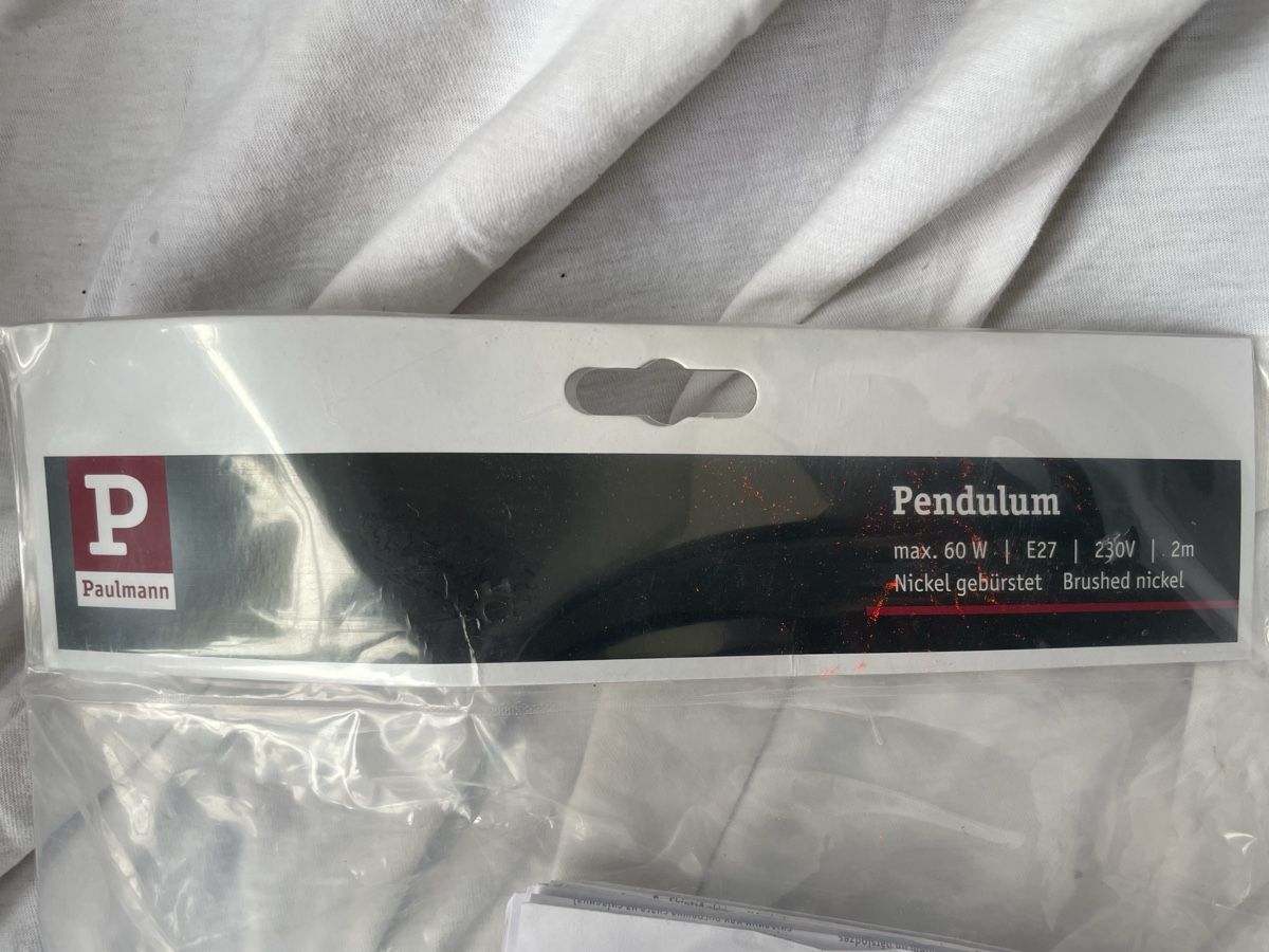Paulmann Lampadari & plafoniere: Neue Deckenlampe max. 60W Pendulum – Nuovo e nell'imballaggio originale da Nidau venduto da Beritundpan 1