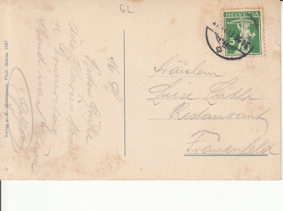 Cartoline postali: Klöntal 1913 – Usato da Bürglen TG venduto da StampGraf 1