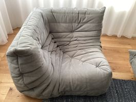 Ligne Roset Togo Eckelement in Alcantara Silver Top Zustand