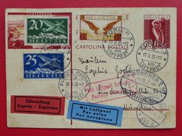 1930: Express-Flugbrief nach München +gute Frankatur +ZÜRICH