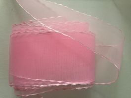 Organza Hochzeit Schleife Band Stoff Deko ROSA 5 m x 5 cm