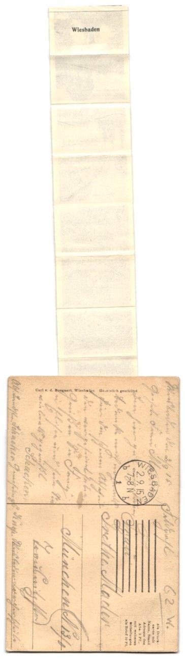 Cartoline postali: Leporello-AK Wiesbaden, Ansichten hinter – Usato da Berlin venduto da bartko-reher 1