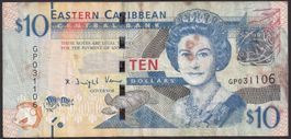 Eastern Caribbean Staates 10 Dollars 2015