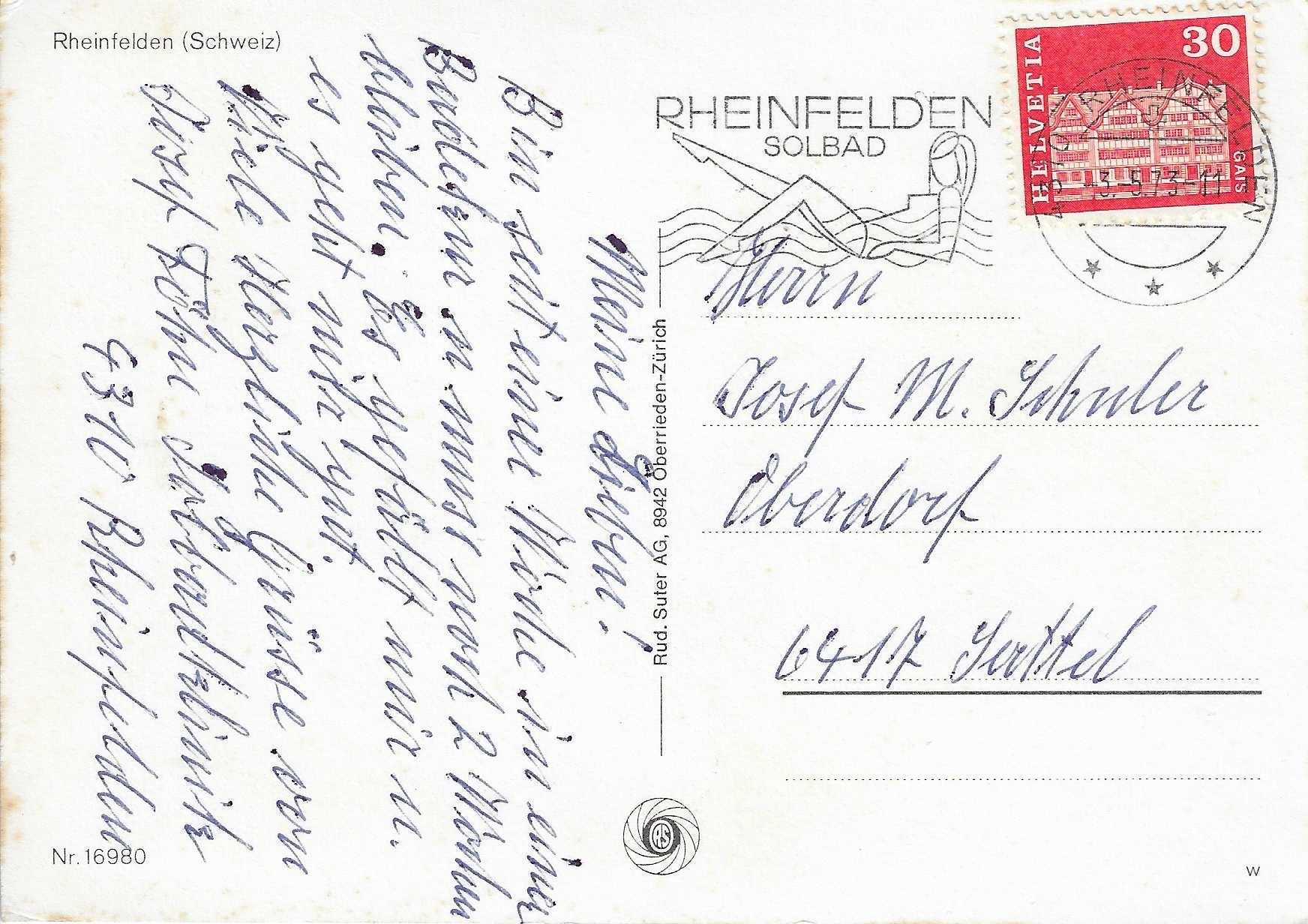 Cartoline postali: Rheinfelden AG – Usato da Rothrist venduto da Stranglehold 1