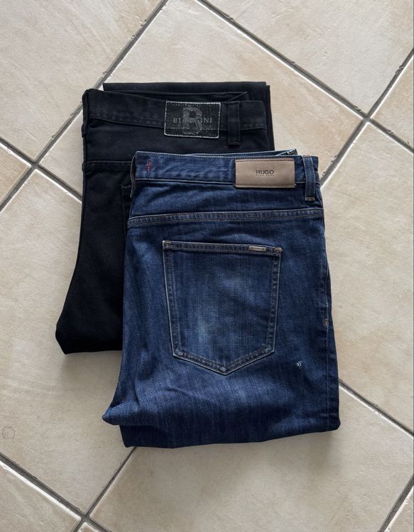 Jeans Droit Hugo Boss Pour Homme - Taille W36 L32 - Blanc - Occasion Très Bon état