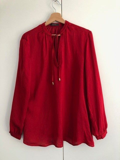 Esprit Blusen: Bluse, esprit, 42, rot, Tunikastil, langarm – Gebraucht aus Hünenberg See von dustein