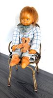 Ausdrucksstarke Holzpuppe gemarkt, 40 cm