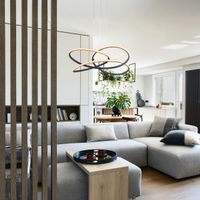 LED Pendelleuchten, Metall, 60 cm Ø